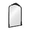 18" x 27" Ornate Arch Wall Mirror in Black Metal Frame by Ashland®